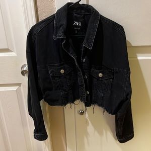 Zara Cropped Denim Jacket